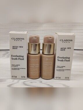 Clarins Everlasting Youth Fluid Skin Foundation Makeup 108.3 & 108.5W